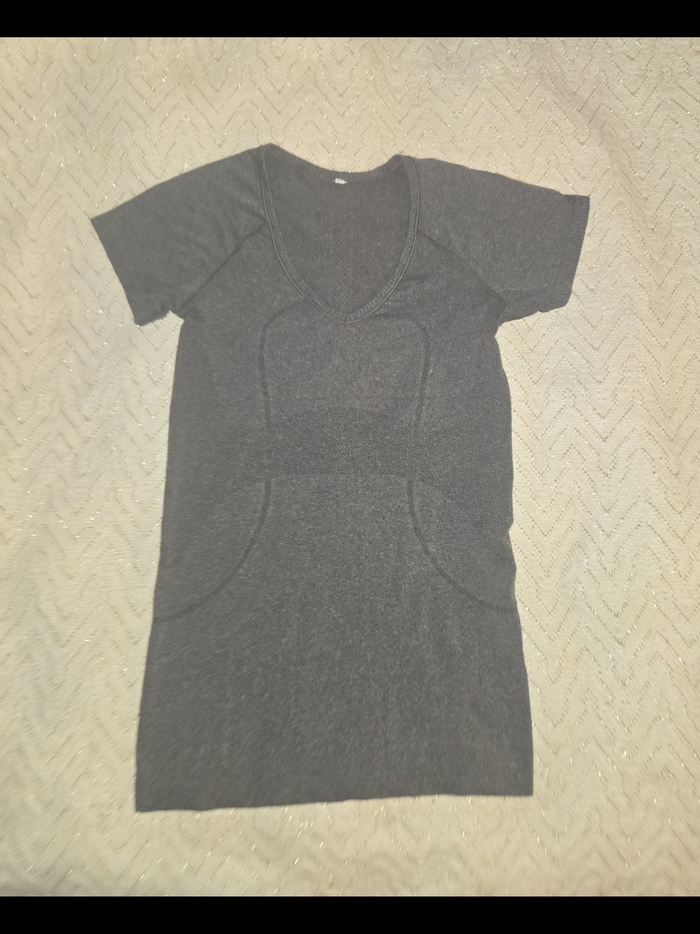lululemon athletica Grey Short-Sleeve Knit Top